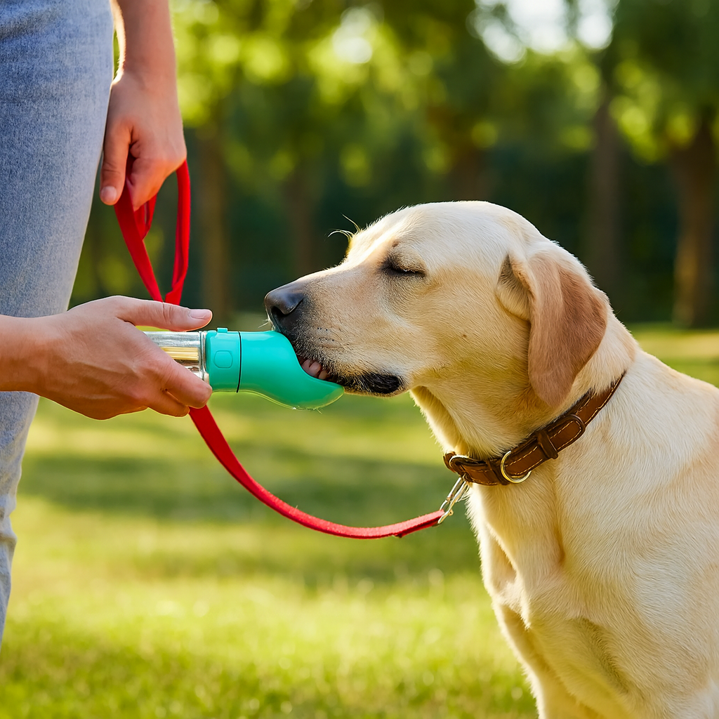 Vodapet 4-in-1 Travel Bottle → Water, Food, Poop Bags