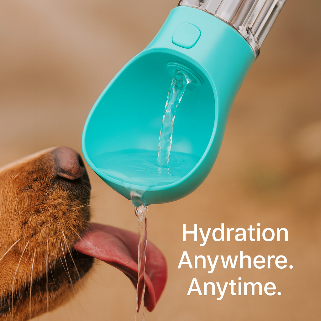 Vodapet 4-in-1 Travel Bottle → Water, Food, Poop Bags