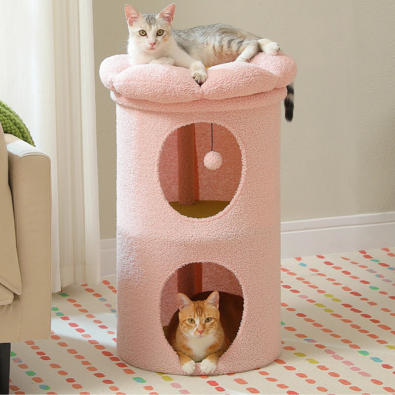 Vodapet Double-Deck Cat House with Cozy Condos