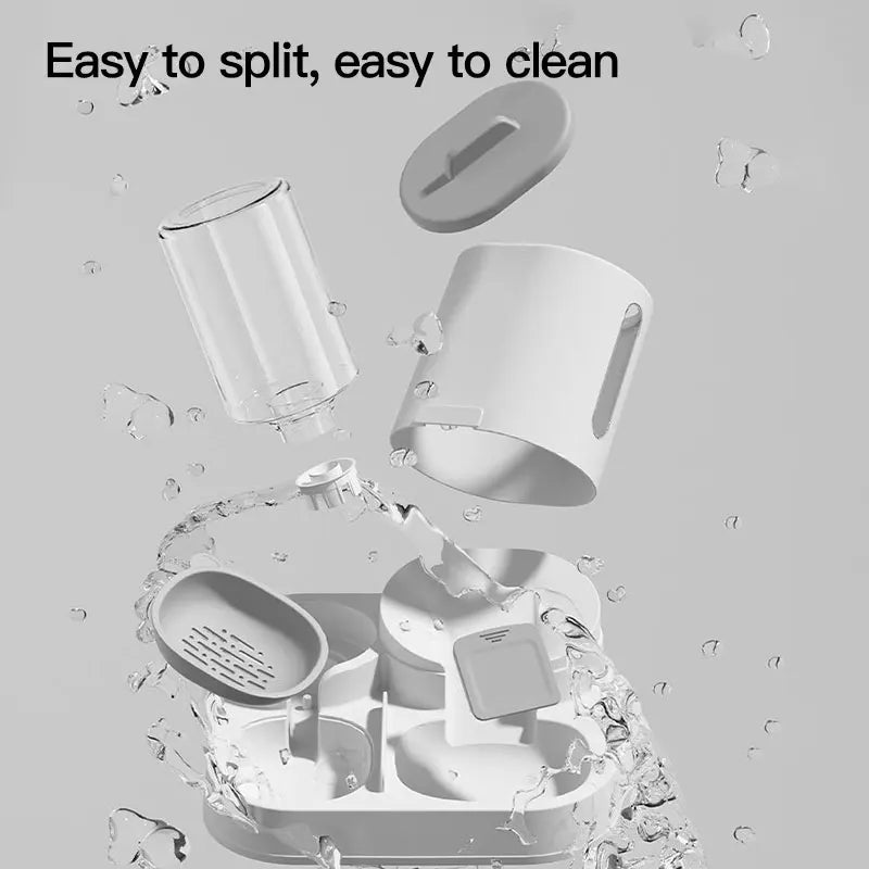 Vodapet 1-Pack Automatic Cat Water & Food Dispenser – Spill-Proof, Large Capacity