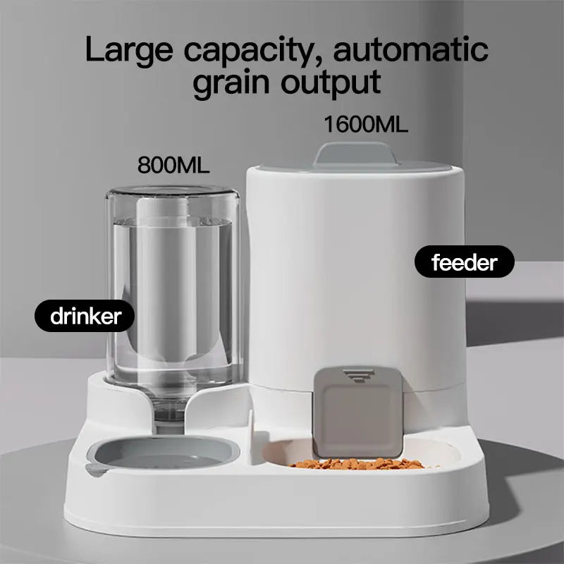 Vodapet 1-Pack Automatic Cat Water & Food Dispenser – Spill-Proof, Large Capacity