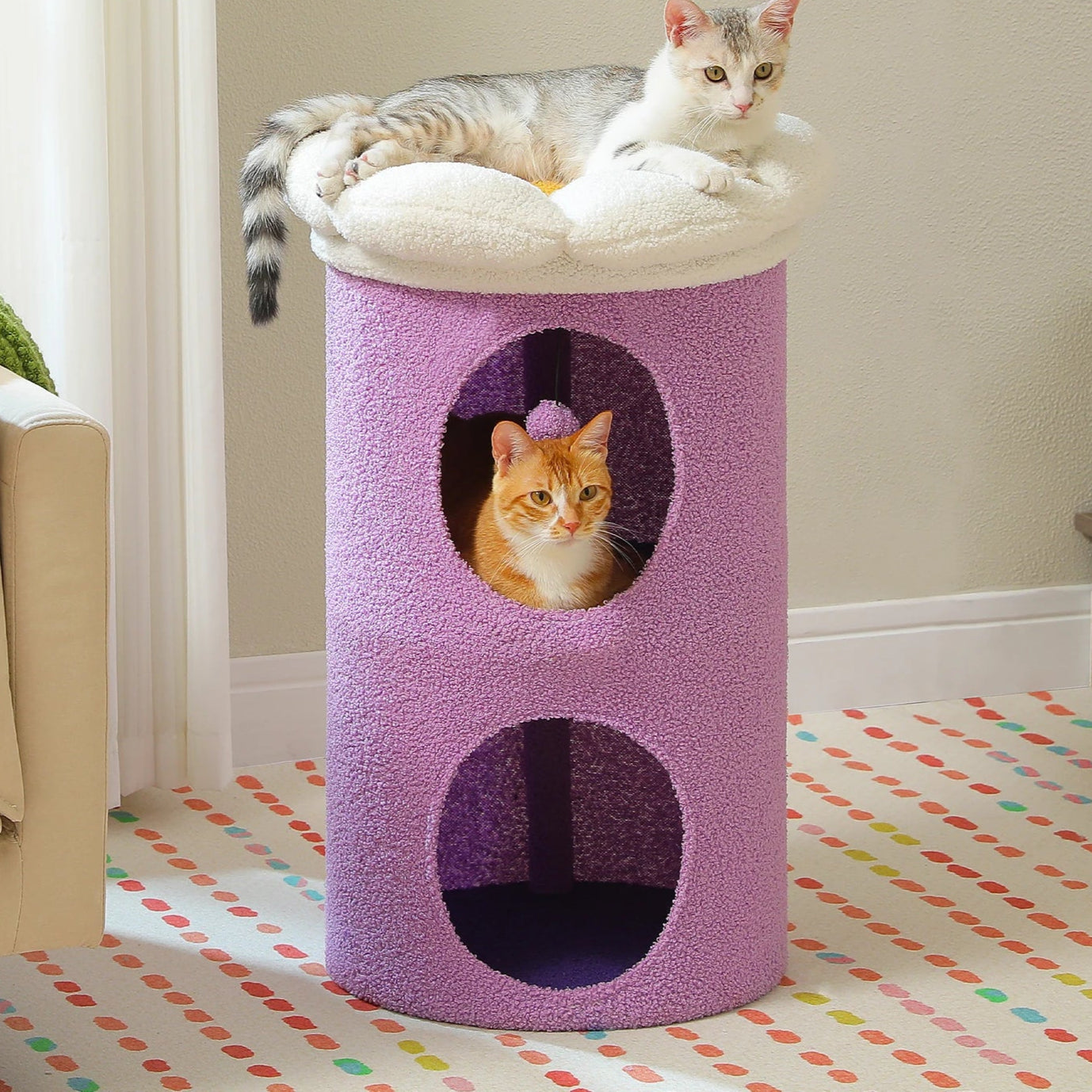 Vodapet Double-Deck Cat House with Cozy Condos