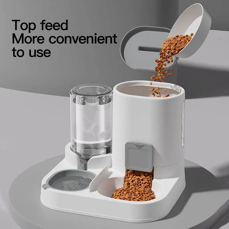 Vodapet 1-Pack Automatic Cat Water & Food Dispenser – Spill-Proof, Large Capacity