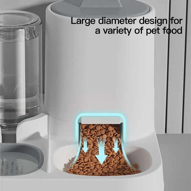 Vodapet 1-Pack Automatic Cat Water & Food Dispenser – Spill-Proof, Large Capacity