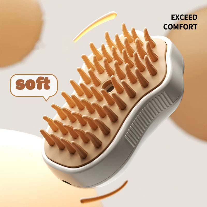 Vodapet 3-in-1 Electric Pet Grooming Steam Spray Brush