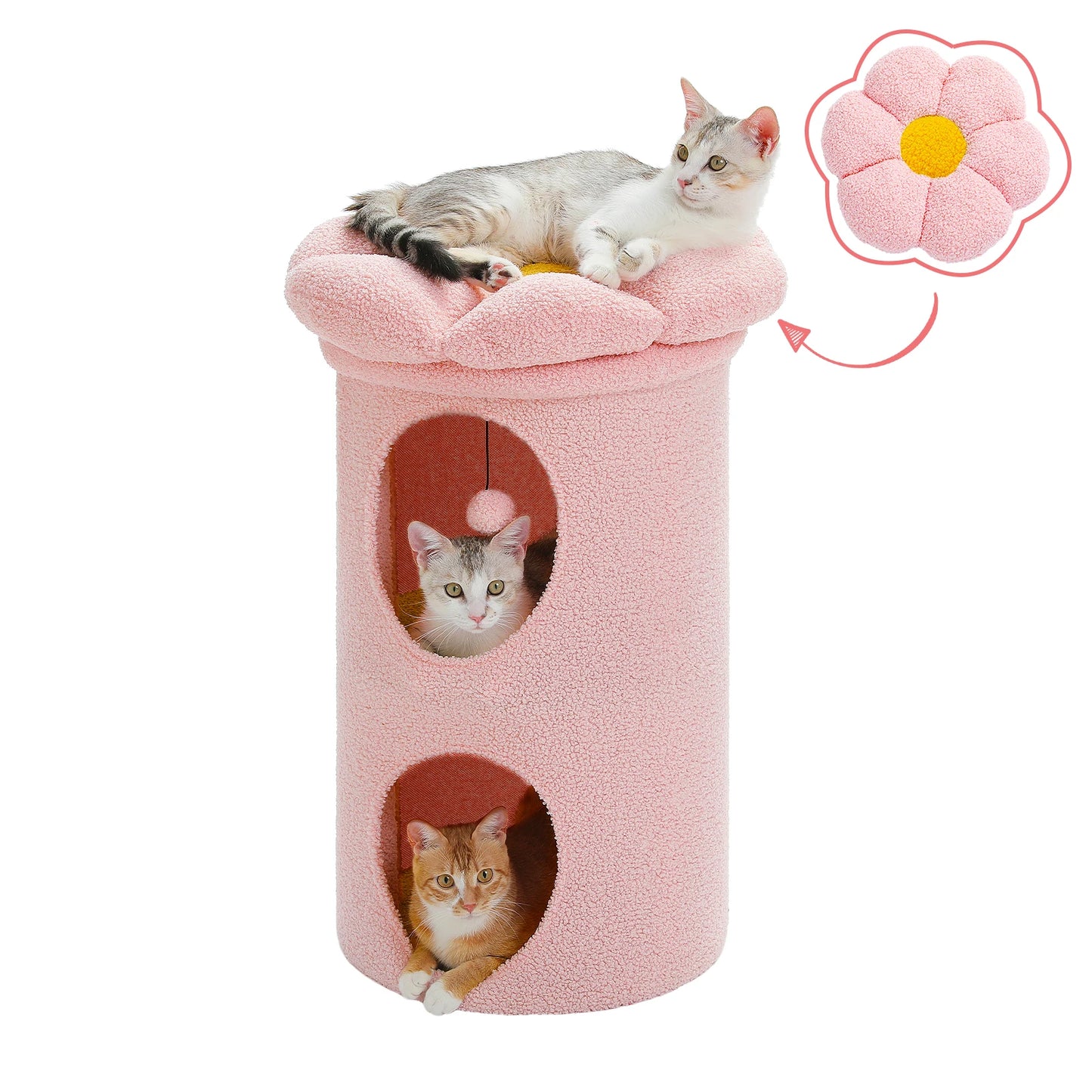 Vodapet Double-Deck Cat House with Cozy Condos
