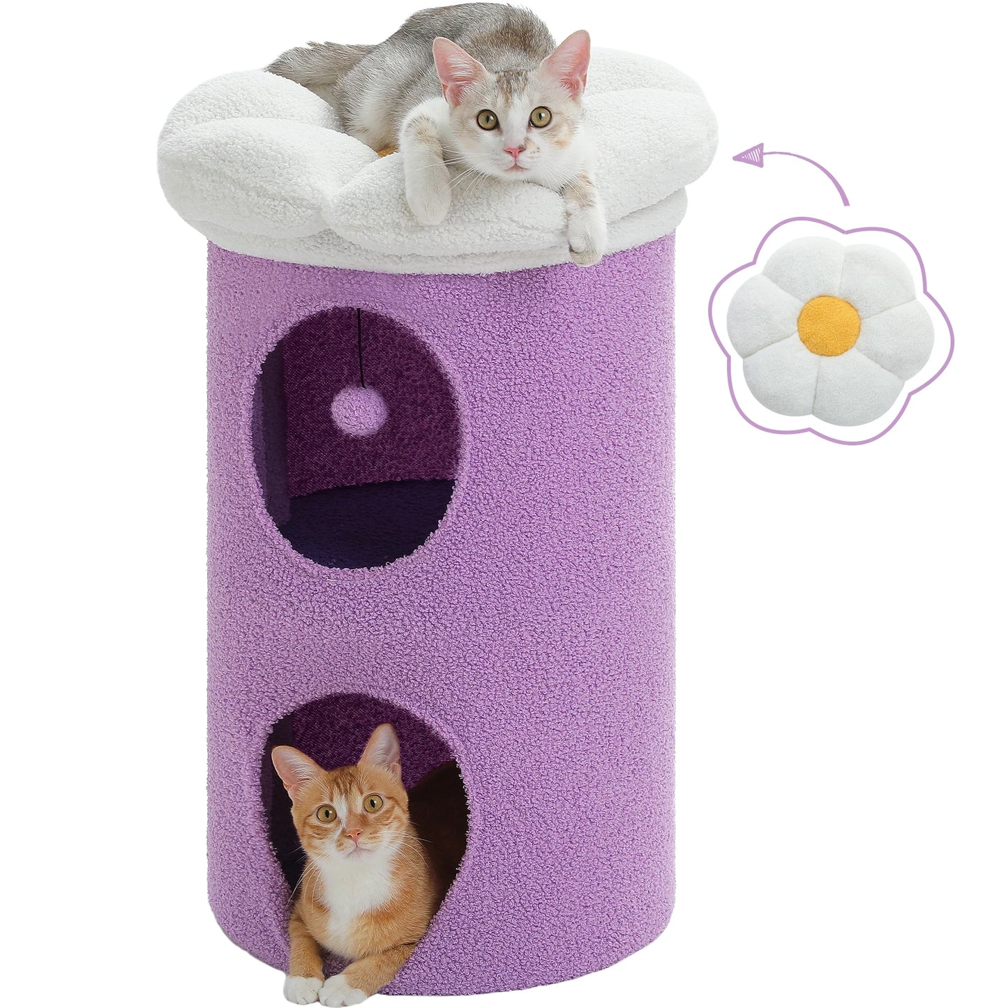 Vodapet Double-Deck Cat House with Cozy Condos
