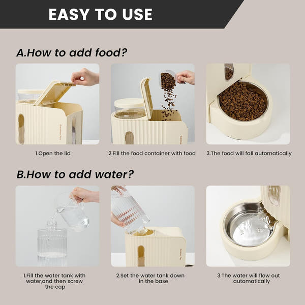 Vodapet Gravity Automatic Pet Feeder and Water Dispenser Set
