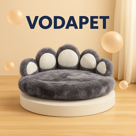 Vodapet Cozy Paw-Shaped Fluffy Pet Bed