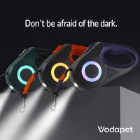 Vodapet LED Retractable Leash with Flashlight – 3m/5m for Small to Large Dogs & Cats