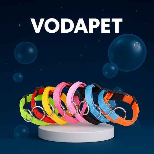 Vodapet LED Glow Dog Leash & Collar – Night Safety Nylon