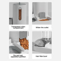 Vodapet 1-Pack Automatic Cat Water & Food Dispenser – Spill-Proof, Large Capacity