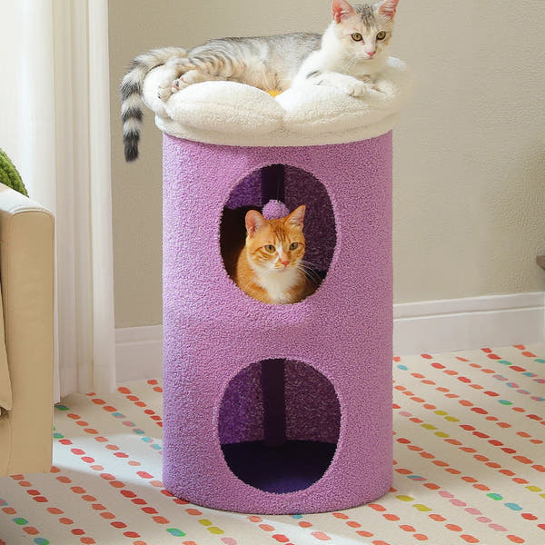 Vodapet Double-Deck Cat House with Cozy Condos