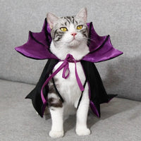 Vodapet Halloween Bat Costume – Cat & Small Pet Cosplay Cloak with Bow