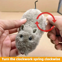 Vodapet Interactive Wind-Up Plush Mouse Toy – Fun for Cats and Dogs