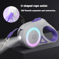 Vodapet LED Retractable Leash with Flashlight – 3m/5m for Small to Large Dogs & Cats