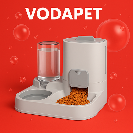 Vodapet 1-Pack Automatic Cat Water & Food Dispenser – Spill-Proof, Large Capacity